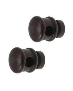 Support for wooden rod, Size: Dia.11mm, Color: Walnut, Material: Wood