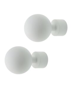 Finale për shufer perde SFERA, Përmasa: Dia.20mm, Ngjyra: Bardhë, Materiali: Metalik