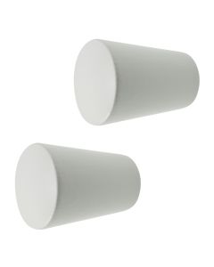 Knobs for wooden rod, METEO, Size: Dia.23mm, Color: White, Material: Wooden