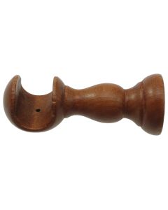 Suport i hapur për shufer perde, Përmasa: Dia.23mm, Ngjyra: Teak, Materiali: Dru