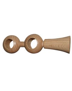 Suport dysh për shufer perde, Përmasa: Dia.23mm, Ngjyra: Natyrale, Materiali: Dru