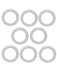 Rings for wooden curtain rod, Size:Dia.45x56mm, Color: White, Material: Wooden