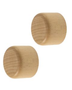 Knobs for wooden rod, Size: Dia.35mm, Color: Natural, Material: Wooden