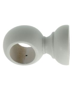 Celing suport for wooden rod, Size: Dia.35mm, Color: White, Material: Wood
