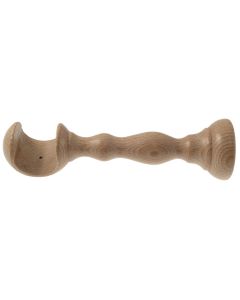 Oppen suport for wooden rod, Size: Dia.23x18mm, Color: Natural, Material: Wood
