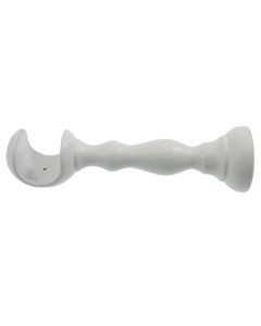 Oppen suport for wooden rod, Size: Dia.23x18mm, Color: White, Material: Wood