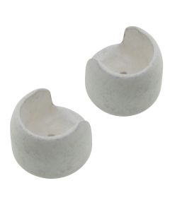 Support for wooden rod SHABBY, Size: Dia.28mm, Color: White, Material: Wood