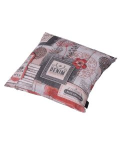 Decorative pillow, Premium, 50%cotton 50% polyester, red, 45x45x12 cm