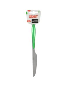 Table knife 2 pcs, Size: 21 cm, Color: Green, Material: Stainless Steel+Plastic