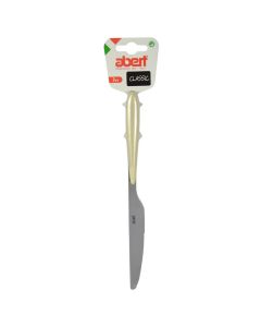 Table knife 2 pcs, Size: 21 cm, Color: Cream, Material: Stainless Steel+Plastic