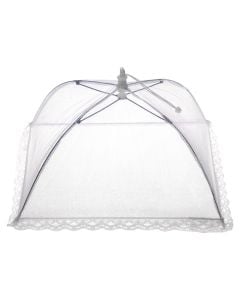Food cover, Size: 30x30cm, Color: White, Material: Polyester