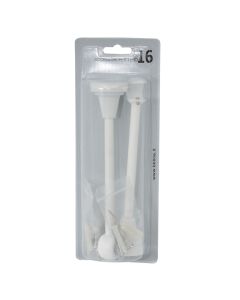 Support for metallic rod, Size: Dia 16mm/18cm, Color: White, Material: Metallic