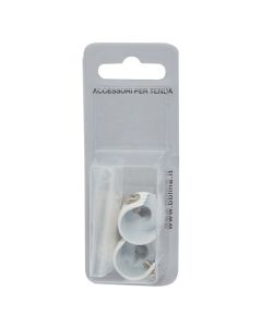 Support for metallic rod, Size: Dia 16mm, Color: White, Materiali: Metallic