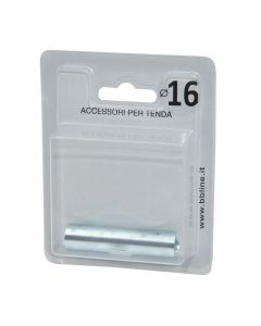Connective for metallic rod, Size: Dia 16mm, Color: White, Material: Metallic