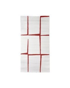 Rug, heatset, Shuffle, white-red, polipropilen, 80x150 cm