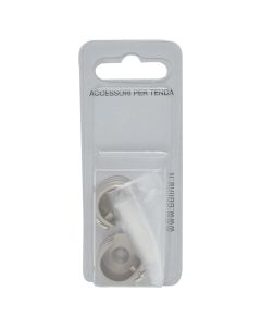 Suport per shufer perde, metalik, argjend, dia 16 mm