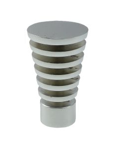 Knobs for curtain robs, Cono 3D, metallic, chrome, dia 20 mm