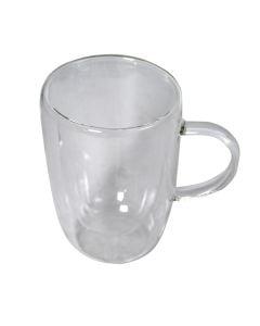 Tea mug, glass, dia 6.5x11.5 cm