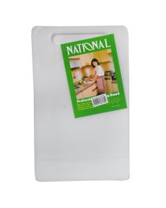 Cutting board, plastic, white, 40x25x0.8 cm