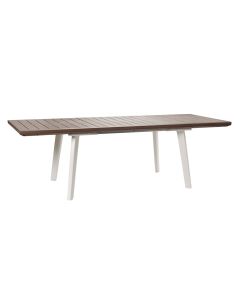 Harmony Extand Table, plastic, cappuccino-white, 162-241x100.5x74 cm