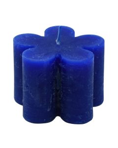 Qiri dekorues, parafine, blu, dia 9x6.5 cm