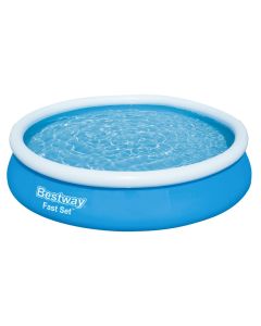 Inflatable circular swimming pool, filter pump, plastic, blue, dia 366x76 cm