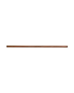 Wood curtain rod, D.35mm x 1.6m, walnut color