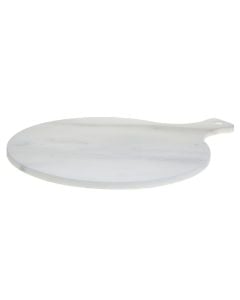 Cutting board, marble, white, ø35 cm