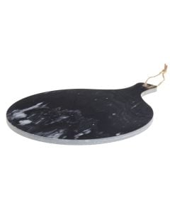 Cutting board, metal, black, ø35 cm