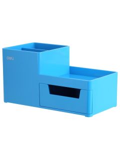 Mbajtëse për aksesorë kancelarie, Deli, plastikë, 17.5x9x9.2 cm, blu, 1 copë