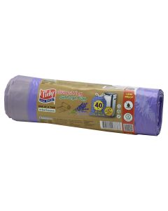 Qese mbeturinash, Tidy, 30 fije, lejla, 40 lt