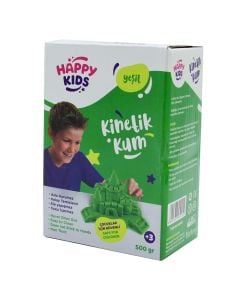 Kinetic sand for children, Happy Kids, kinetic sand, 6x10x14 cm, 500 g, green, 1 piece
