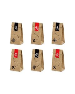 Decorative boxes," Pirates", made of paper, with print, mix,  8x18x6 cm,  6 pieces
