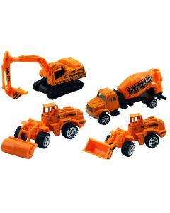 Makinë ndërtimi lodër, Gearbox Toys, plastikë, 11x3.5x3 cm, e verdhë dhe e zezë, 1 copë