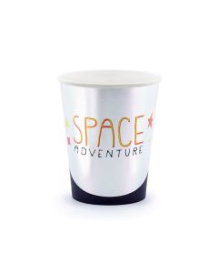 Cups, "Spaces", 200 ml, paper, white, 6 peces, 1 pack