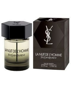 Parfum për meshkuj, La Nuit de l'Homme, Yves Saint Laurent, EDT, qelq, 100 ml, e zezë dhe e gjelbër, 1 copë