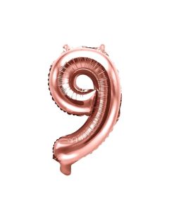 Ballons, "Party", for party, metallic, nr 9.35 cm, rose, 1 piece