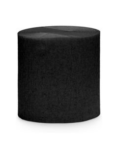 Crepe streamer, black, width approx. 5cmx10 m, 4 pieces