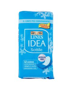 Peceta higjenike,  blu, Lines Idea Sottile, 12 copë