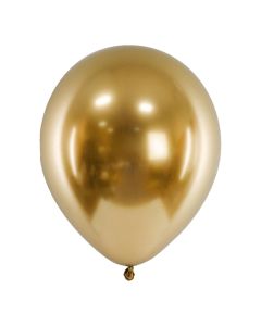 Balloon, shiny, 30 cm, gold, 50 pieces, 1 pack