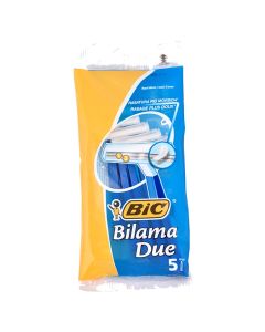 Brisk rroje njëpërdorimësh për meshkuj, Bic, plastikë dhe inoks, 19.5x10.5x3.5 cm, blu, 5 copë