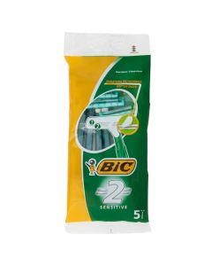 Brisk rroje njëpërdorimësh për meshkuj, Bic, plastikë dhe inoks, 19.5x10.5x3.5 cm, e gjelbër, 5 copë
