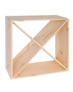 Wooden wine rack, 40 places, 48x23x48 cm