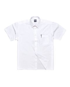 Classic shirt with sleeves, short, white, 160