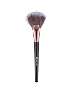 Furçë profesionale për make-up, Flormar, plastikë dhe najlon, 17 cm, e zezë dhe rozë, 1 copë