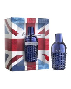 Parfum per meshkuj, Pepe Jeans, London Calling Collector, EDP, 100 ml, qelq dhe metal, blu, 1 copë