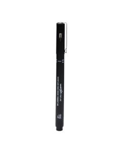Thin-pointed marker pen, Uni Pin 03-200, Fine Line, Mitsubishi, plastic and metal, 8.5x4x0.8 cm, black, 1 piece