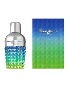 Parfum për meshkuj, EDT, For Him, Pepe Jeans, Cocktail Edition, qelq dhe metal, 100 ml, blu dhe argjend, 1 copë