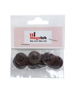 Plastic buckle, brown, 10 pieces