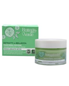 Maskë fytyre në formë shkume, Cucumber Juice & Matcha Tea, Beauty Extracts, Bottega Verde, 50 ml